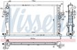 NISSENS Radiator 10657393 Cooling fins material: Aluminium, Core Depth [mm]: 32, Core Length [mm]: 597, Core Width [mm]: 368, Inlet O [mm]: 34, Outlet O [mm]: 34, Radiator type: Brazed cooling fins, Supplementary Article/Info 2: without expansion tank, Supplementary Article/Supplementary Info: with gaskets/seals, Water Tank Material (radiator): Plastic 5.