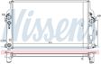 NISSENS Radiator 10657267 Cooling fins material: Aluminium, Core Depth [mm]: 26, Core Length [mm]: 670, Core Width [mm]: 411, Inlet O [mm]: 38, Outlet O [mm]: 38, Radiator type: Brazed cooling fins, Supplementary Article/Info 2: without expansion tank, Supplementary Article/Supplementary Info: with oil cooler, without gasket/seal, Water Tank Material (radiator): Plastic Technical Information: Radiator with 5mm system-Advanced technology with higher power effect 7.