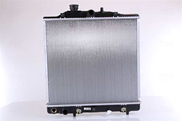 NISSENS Radiator 10657313 Cooling fins material: Aluminium, Core Depth [mm]: 16, Core Length [mm]: 373, Core Width [mm]: 398, Radiator type: Brazed cooling fins, Supplementary Article/Supplementary Info: with oil cooler, Water Tank Material (radiator): Plastic 1.