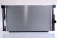 NISSENS Radiator 11119128 Cooling fins material: Aluminium, Core Depth [mm]: 32, Core Length [mm]: 600, Core Width [mm]: 344, Inlet O [mm]: 38,5, Outlet O [mm]: 38,5, Radiator type: Brazed cooling fins, Supplementary Article/Info 2: without cap, without expansion tank, Supplementary Article/Supplementary Info: with gaskets/seals, Water Tank Material (radiator): Plastic 1.