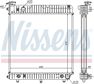 NISSENS Radiator 292894 Cooling fins material: Aluminium, Core Depth [mm]: 40, Core Length [mm]: 472, Core Width [mm]: 499, Inlet O [mm]: 35, Outlet O [mm]: 35, Radiator type: Brazed cooling fins, Supplementary Article/Info 2: without cap, with expansion tank, Supplementary Article/Supplementary Info: with oil cooler, without gasket/seal, Water Tank Material (radiator): Plastic 6.