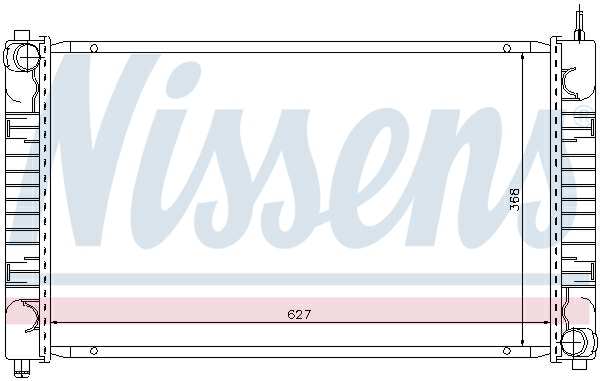 NISSENS Radiator 292896 Cooling fins material: Aluminium, Core Depth [mm]: 23, Core Length [mm]: 680, Core Width [mm]: 415, Inlet O [mm]: 35, Outlet O [mm]: 35, Radiator type: Mechanically jointed cooling fins, Supplementary Article/Info 2: without cap, without expansion tank, Supplementary Article/Supplementary Info: without gasket/seal, Water Tank Material (radiator): Plastic