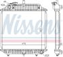 NISSENS Radiator 292839 Cooling fins material: Aluminium, Core Depth [mm]: 32, Core Length [mm]: 415, Core Width [mm]: 470, Inlet O [mm]: 35, Outlet O [mm]: 35, Radiator type: Brazed cooling fins, Supplementary Article/Info 2: without expansion tank, Supplementary Article/Supplementary Info: without gasket/seal, Water Tank Material (radiator): Plastic 5.