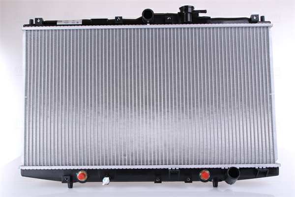NISSENS Radiator 293282 Cooling fins material: Aluminium, Core Depth [mm]: 16, Core Length [mm]: 678, Core Width [mm]: 375, Inlet O [mm]: 31, Outlet O [mm]: 32, Radiator type: Brazed cooling fins, Supplementary Article/Info 2: without expansion tank, Supplementary Article/Supplementary Info: with oil cooler, without gasket/seal, Water Tank Material (radiator): Plastic 1.
