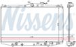 NISSENS Radiator 293282 Cooling fins material: Aluminium, Core Depth [mm]: 16, Core Length [mm]: 678, Core Width [mm]: 375, Inlet O [mm]: 31, Outlet O [mm]: 32, Radiator type: Brazed cooling fins, Supplementary Article/Info 2: without expansion tank, Supplementary Article/Supplementary Info: with oil cooler, without gasket/seal, Water Tank Material (radiator): Plastic 6.