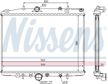 NISSENS Radiator 293359 Cooling fins material: Aluminium, Core Depth [mm]: 34, Core Length [mm]: 380, Core Width [mm]: 563, Inlet O [mm]: 32, Outlet O [mm]: 48, Radiator type: Mechanically jointed cooling fins, Supplementary Article/Info 2: without expansion tank, Supplementary Article/Supplementary Info: without gasket/seal, Water Tank Material (radiator): Plastic 5.