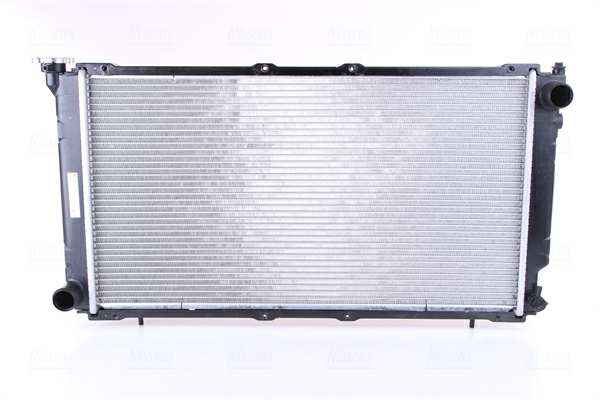 NISSENS Radiator 293624 Cooling fins material: Aluminium, Core Depth [mm]: 16, Core Length [mm]: 670, Core Width [mm]: 358, Inlet O [mm]: 38, Outlet O [mm]: 38, Radiator type: Brazed cooling fins, Supplementary Article/Info 2: without expansion tank, with frame, Supplementary Article/Supplementary Info: with gaskets/seals, Water Tank Material (radiator): Plastic 1.