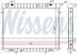 NISSENS Radiator 293224 Cooling fins material: Aluminium, Core Depth [mm]: 32, Core Length [mm]: 424, Core Width [mm]: 588, Inlet O [mm]: 34, Outlet O [mm]: 34, Radiator type: Brazed cooling fins, Supplementary Article/Info 2: without cap, without expansion tank, Supplementary Article/Supplementary Info: with gaskets/seals, Water Tank Material (radiator): Plastic 5.