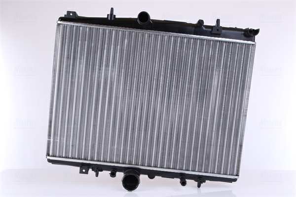 NISSENS Radiator 293359 Cooling fins material: Aluminium, Core Depth [mm]: 34, Core Length [mm]: 380, Core Width [mm]: 563, Inlet O [mm]: 32, Outlet O [mm]: 48, Radiator type: Mechanically jointed cooling fins, Supplementary Article/Info 2: without expansion tank, Supplementary Article/Supplementary Info: without gasket/seal, Water Tank Material (radiator): Plastic 1.