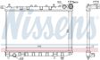 NISSENS Radiator 293105 Cooling fins material: Aluminium, Core Depth [mm]: 16, Core Length [mm]: 320, Core Width [mm]: 518, Inlet O [mm]: 28, Outlet O [mm]: 28, Radiator type: Brazed cooling fins, Supplementary Article/Info 2: with cap, without expansion tank, Supplementary Article/Supplementary Info: with gaskets/seals, Water Tank Material (radiator): Plastic 6.