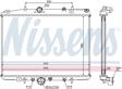 NISSENS Radiator 293358 Cooling fins material: Aluminium, Core Depth [mm]: 23, Core Length [mm]: 380, Core Width [mm]: 544, Inlet O [mm]: 32, Outlet O [mm]: 48, Radiator type: Mechanically jointed cooling fins, Supplementary Article/Info 2: without cap, without expansion tank, Supplementary Article/Supplementary Info: with gaskets/seals, Water Tank Material (radiator): Plastic 6.