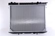 NISSENS Radiator 293225 Cooling fins material: Aluminium, Core Depth [mm]: 32, Core Length [mm]: 424, Core Width [mm]: 588, Inlet O [mm]: 34, Outlet O [mm]: 34, Radiator type: Brazed cooling fins, Supplementary Article/Info 2: without cap, without expansion tank, Supplementary Article/Supplementary Info: with gaskets/seals, Water Tank Material (radiator): Plastic 1.