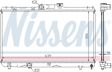 NISSENS Radiator 293762 Aluminum/plastic
Cooling fins material: Aluminium, Core Depth [mm]: 16, Core Length [mm]: 350, Core Width [mm]: 638, Inlet O [mm]: 32, Outlet O [mm]: 31, Radiator type: Brazed cooling fins, Supplementary Article/Info 2: without expansion tank, Supplementary Article/Supplementary Info: without gasket/seal, Water Tank Material (radiator): Plastic 6.