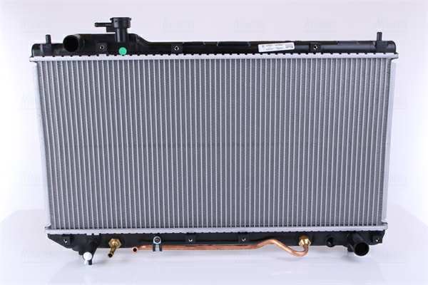 NISSENS Radiator 293688 Aluminum/plastic
Cooling fins material: Aluminium, Core Depth [mm]: 26, Core Length [mm]: 350, Core Width [mm]: 692, Inlet O [mm]: 32, Outlet O [mm]: 32, Radiator type: Brazed cooling fins, Supplementary Article/Info 2: with cap, without expansion tank, Supplementary Article/Supplementary Info: without gasket/seal, Water Tank Material (radiator): Plastic 1.