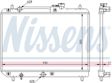 NISSENS Radiator 293649 Cooling fins material: Aluminium, Core Depth [mm]: 16, Core Length [mm]: 352, Core Width [mm]: 518, Inlet O [mm]: 28, Outlet O [mm]: 28, Radiator type: Brazed cooling fins, Supplementary Article/Info 2: without expansion tank, Supplementary Article/Supplementary Info: with gaskets/seals, Water Tank Material (radiator): Plastic 6.
