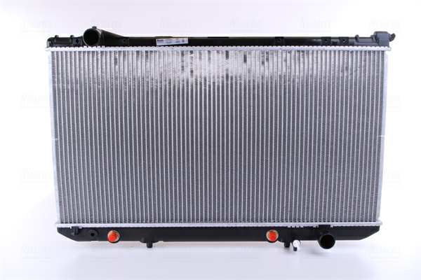 NISSENS Radiator 293740 Aluminum/plastic
Cooling fins material: Aluminium, Core Depth [mm]: 26, Core Length [mm]: 400, Core Width [mm]: 748, Inlet O [mm]: 38, Outlet O [mm]: 38, Radiator type: Brazed cooling fins, Supplementary Article/Info 2: without expansion tank, Supplementary Article/Supplementary Info: with oil cooler, without gasket/seal, Water Tank Material (radiator): Plastic 1.