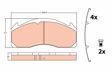 TRW Brake pad for disc brake (cargo) 10954019 Brake system: Meritor C-Duco
Brake System: MERITOR C-DUCO, Width [mm]: 249,3, Height [mm]: 111,2, Thickness [mm]: 29,0, Wear Warning Contact: not prepared for wear indicator 2.