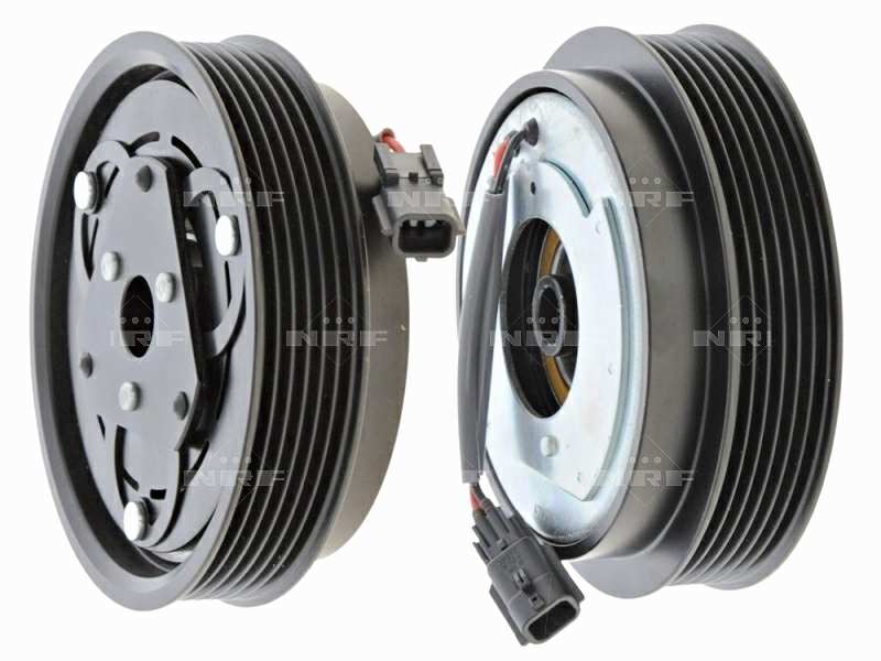 NRF Magnetic clutch for air conditioning compressor 11393920 Manufacturer Restriction: GENUINE CALSONIC, Compressor ID: CR12, Number of grooves: 6, Belt Pulley O [mm]: 125, for wheel bearing diameter [mm]: 35, 55, Height of clutch release bearing [mm]: 20