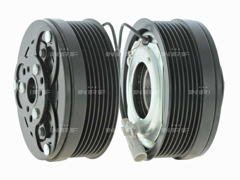 NRF Magnetic clutch for air conditioning compressor 11394048 Manufacturer Restriction: GENUINE ZEXEL, Compressor ID: DCS14, Number of grooves: 7, Belt Pulley O [mm]: 110, for wheel bearing diameter [mm]: 35, 55, Height of clutch release bearing [mm]: 22