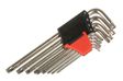 AOK Torx-allen spanner set 348796 9 pcs set, borehole torx, sizes: TH10, TH15, TH20, TH25, TH27, TH30, TH40, TH45, TH50, plastic holder 2.