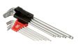 AOK Torx Inbusschlüssel-Satz 348808 9 Stcs Set, Bohrloch Torx, lang, Abmessungen: Th10, Th15, Th20, Th25, Th27, Th30, Th40, Th45, Th50, Plastikhalter 3.