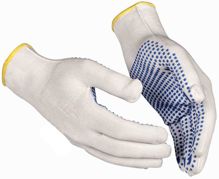 SKYDDA Labour safety gloves 11398457 Guide 755, size 9, PVC polka dot knitted white gloves