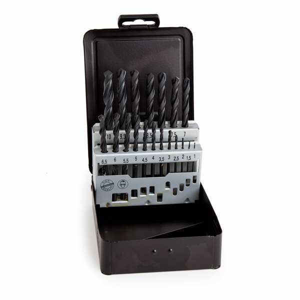 MILWAUKEE Bohrer 11397728 Metallbohrer-Set HSS-R/1-10 mm/Co 0,5 mm (in 19 Stücken Metallbox) 1.