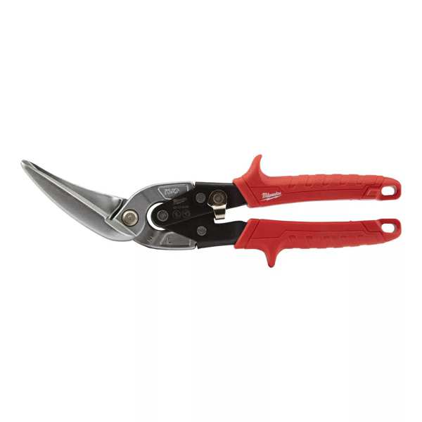 MILWAUKEE Blechschneideschere 11397969 Extra langer kleiner Radiusblech Schnittschere, links (rot) 1.