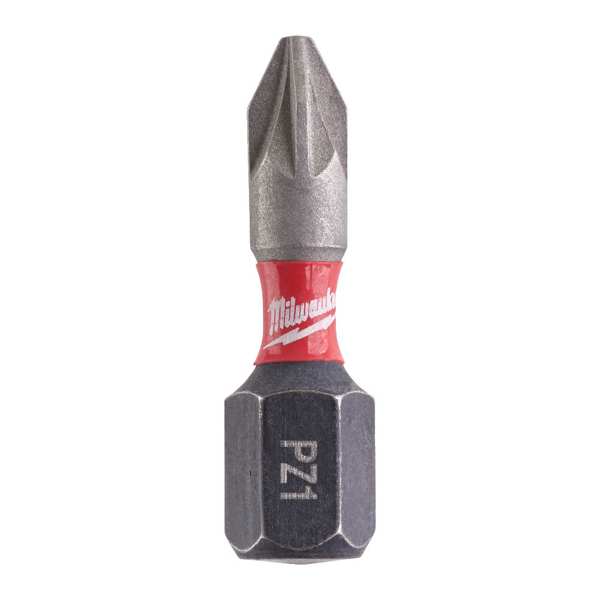 MILWAUKEE Bit 11397631 Shockwave Bit, PZ1, 25mm, 2 pcs/pack 1.