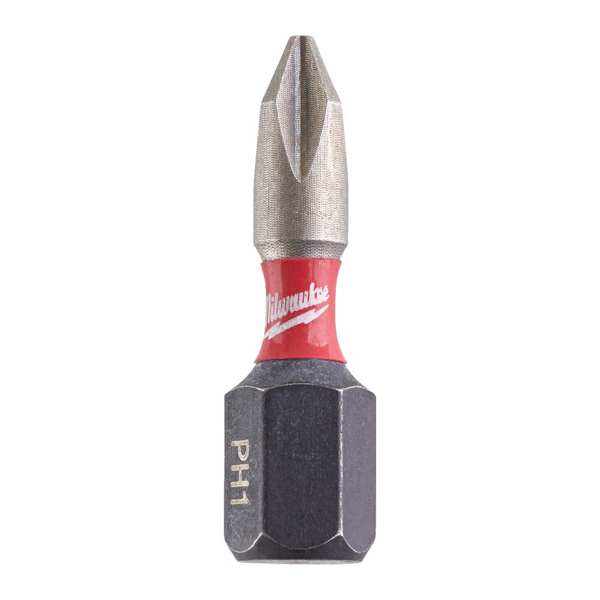 MILWAUKEE Bit 11397621 Shockwave Bit, PH1, 25mm, 2 pcs/pack 1.