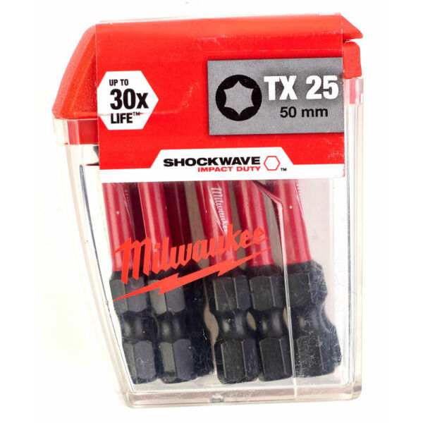 MILWAUKEE Bit 11397608 Shockwave Bit, CD TX25, 50mm, 10 pcs/pack 1.