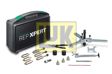 LUK Clutch repairer kit 10754039 with case
Tools: basic tool set, Manufacturer Restriction: MERCEDES, HYUNDAI, KIA, SKODA, SEAT, AUDI, VW, FORD, GEELY, DACIA, SMART, RENAULT, Transmission Type: 2CT, DSG, Transmission Type: Dual-Clutch Transmission, Clutch Type: for dry clutch, Transmission ID: D6GF1, 0AM, 0CW, DPS6, 6G-DCT, 6DCT, H-DCT, DC4, DC0, only in connection with: 400 0427 10, 400 0419 10, 400 0470 10 1.