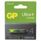 GP BATTERIES Batterie 124840 GP Item Ultra Plus LR03 4BL, GP Ultra Plus alkalische Batterie AAA 4DB/Blister, Ultra Plus -Mikro -Ceruza -Element AAA, 1,5 V 1.