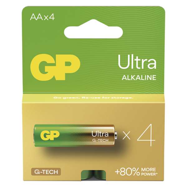 GP BATTERIES Batterie 11234508 GP Item Ultra LR6 4BL, GP Ultra alkalische AZA AA 4PCS/Blister, 1,5 V, Typ: LR6 (AA Bleistift), Abmessungen: 14,5 × 50,5 mm 1.