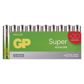 GP BATTERIES Batterie 11411214 GP Alkalibatterie Super LR03 (AAA) 20 Stück, chemische Zusammensetzung: Alkali, Kategorie/Serie: Super Alkaline, Typ: LR03 (AAA Micropencil), Batteriegröße: AAA, Spannung: 1,5 V, wiederaufladbar: nein, Größen: 10, 5 x 44,5 mm 2.