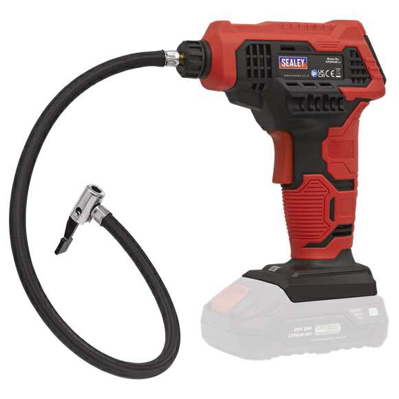 SEALEY Cordless tyre pump 11411834 Max. pressure: 7bar, without battery.