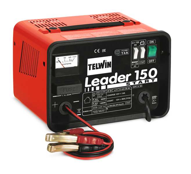 TELWIN Battery charger 333007 230V, 300W, 12V, MAX20A charging current, 25-250Ah for batteries, overload, polarity change and short circuit protection, 1.4kW Starting power 1.