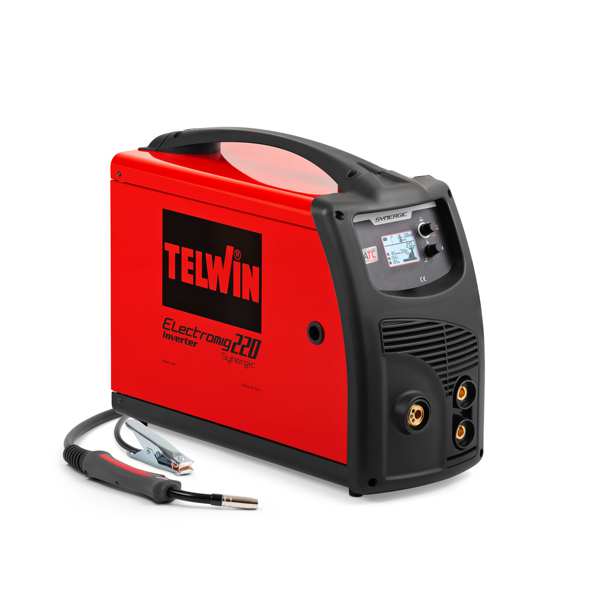 TELWIN Inverter welding machine 333074 MIG-MAG/FLUX/BRAZING/MMA/TIG DC-Lift Inverter, 3-phase, 400V, 5.8kW/9A power consumption, 10-230a outgoing current, 87% efficiency, 0.65 cospfi, 0.6-1mm steel, 0.8-1 alu wire