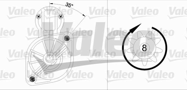 VALEO Starter 286202 Überholt
Spannung [V]: 12, Starterleistung [kW]: 0,9, Zähnezahl: 8, Lochanzahl: 2, Anzahl der Gewindebohrungen: 2, Drehrichtung: Drehrichtung im Uhrzeigersinn, Lage/Grad: R  35, Klemme: NO 1.