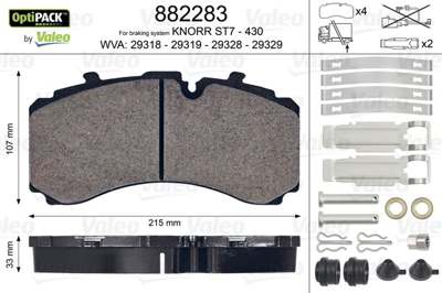 VALEO Brake pad for disc brake (cargo)