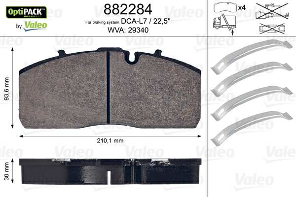 VALEO Bremsbelag für Scheibenbremsen (LKW) 635975 Set
Einbauposition: Hinterachse, Ergänzungsartikel/Ergänzende Info 2: ohne Schrauben, Breite [mm]: 210, Höhe [mm]: 93,6, Dicke/Stärke [mm]: 30, WVA-Nummer: 29340, Verschleißwarnkontakt: exkl. Verschleißwarnkontakt