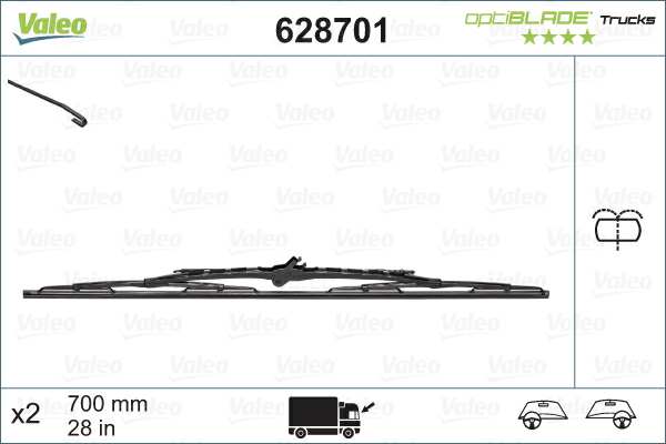 VALEO Wiper blades 721884 Length [mm]: 700, Length [in]: 28, Supplementary Article/Info 2: with integrated washer-fluid jet 
Length [mm]: 700, Length [in]: 28, Matching Adapter: T7, Supplementary Article/Info 2: with integrated washer fluid jet, with pipe 1.