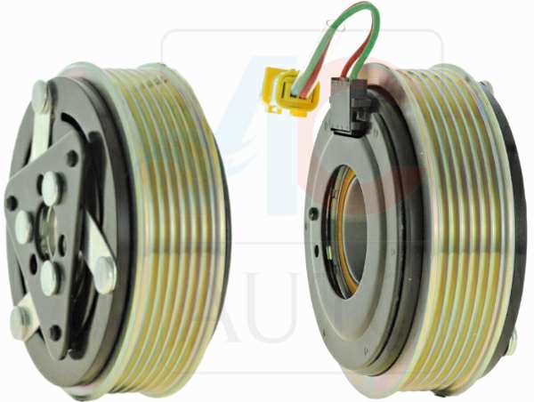 ACAUTO Magnetic clutch for air conditioning compressor 11430132 Manufacturer restriction: SANDEN. Compressor ID: SD7C16. Diameter 1/2 [mm]: 113. 109. Wheel bearing for diameter [mm]: 35. 52. Thrust bearing height [mm]: 20 1.