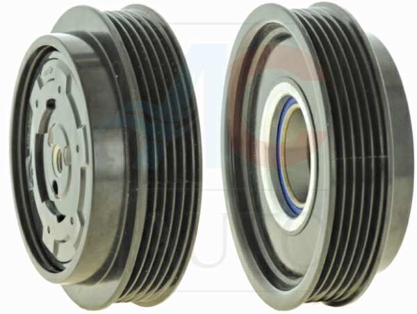 ACAUTO Magnetic clutch for air conditioning compressor 11429886 Manufacturer restriction: DENSO. Compressor ID: 6SE. Diameter 1/2 [mm]: 115. 110. Wheel bearing for diameter [mm]: 35. 52. Thrust bearing height [mm]: 12 1.