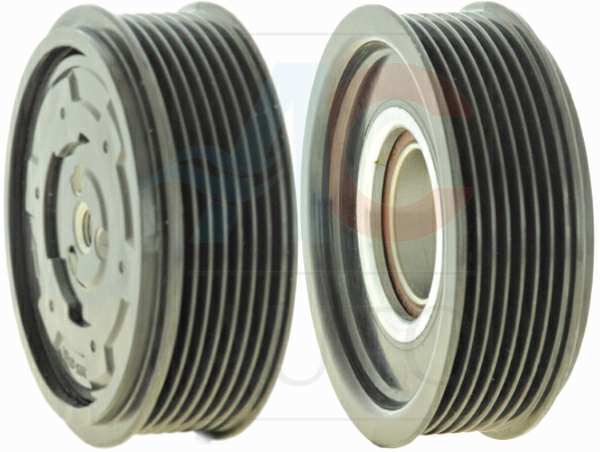 ACAUTO Magnetic clutch for air conditioning compressor 11429906 Manufacturer restriction: DENSO. Compressor ID: 6SE. 7SE. Diameter 1/2 [mm]: 104. 100. For wheel bearing diameter [mm]: 35. 52. Thrust bearing height [mm]: 12 1.