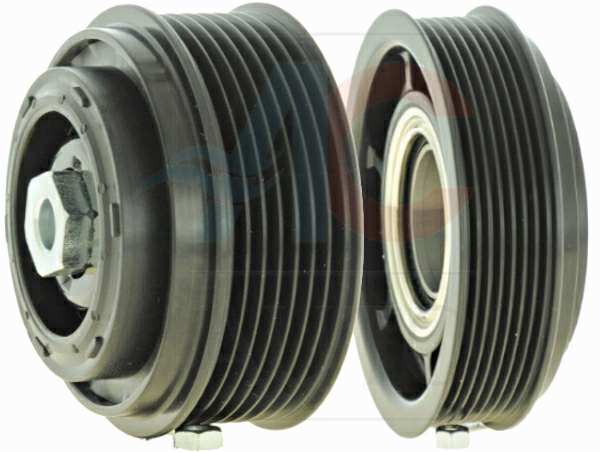 ACAUTO Magnetic clutch for air conditioning compressor 11429834 Manufacturer restriction: DENSO. Compressor ID: 6SE. 7SE. 7 SES. Diameter 1/2 [mm]: 105. 100. For wheel bearing diameter [mm]: 35. 52. Thrust bearing height [mm]: 20 1.