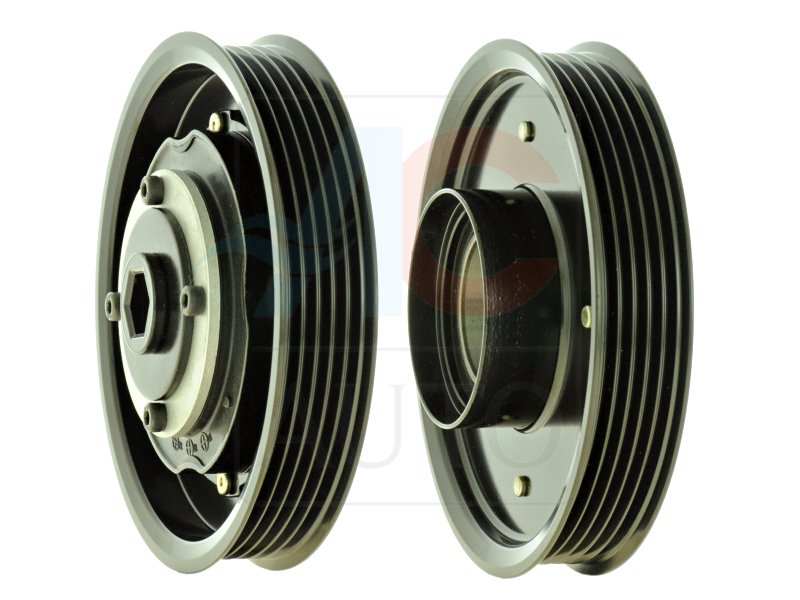 ACAUTO Magnetic clutch for air conditioning compressor 11429992 Manufacturer restriction: HALLA. Compressor ID: DVE-13. Diameter 1/2 [mm]: 128. 122. For wheel bearing diameter [mm]: 35. 52. Thrust bearing height [mm]: 22 1.