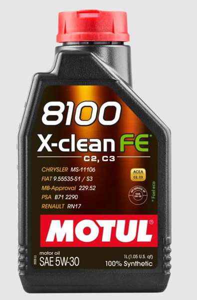 MOTUL Motorenöl 122808 Inhalt [Liter]: 1, Viskositätsklasse nach SAE: 5W-30, Spezifikation nach ACEA: C2, C3, Spezifikation nach API: CF, SN, Herstellerfreigabe: GB2F0511011, GM dexos2, GM-LL-A-025, GM-LL-B-025, MB-Freigabe 229.51, PSA B71 2290, VW 502 00 505 01, Öl-Herstellerempfehlung: FIAT 9.55535-S1, FIAT 9.55535-S3, HONDA, HYUNDAI, KIA, MITSUBISHI, NISSAN, SSANGYONG, SUBARU, SUZUKI, TOYOTA 
Inhalt [Liter]: 1, Gebindeart: Flasche, Viskositätsklasse nach SAE: 5W-30, Herstellerfreigabe: MB229.52, PSA B71 2290, RENA