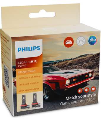 PHILIPS LED Bulb 11430778 It cannot be used for road traffic! LED H11 11362 12V U2510 C2 2pcs
Lamp Type: LED, Voltage [V]: 12, Rated Power [W]: 20, Colour Temperature [K]: 3500, Socket Type bulb: PGJ19-2
Cannot be taken back for quality assurance reasons! 1.