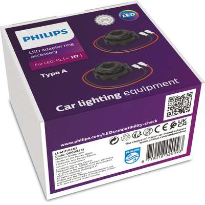 PHILIPS Fixierring für LED-Glühbirnen 11430798 LED Adaptierringe Typ A 11184, 2 Stück/Blister
Version: Type A 1.